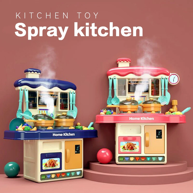 Best 25-Pc Chefs Kitchen Play set Kids Play Kitchen Pretend Toy Accessories Set Wooden Kitchen Toys with Lights & Sounds