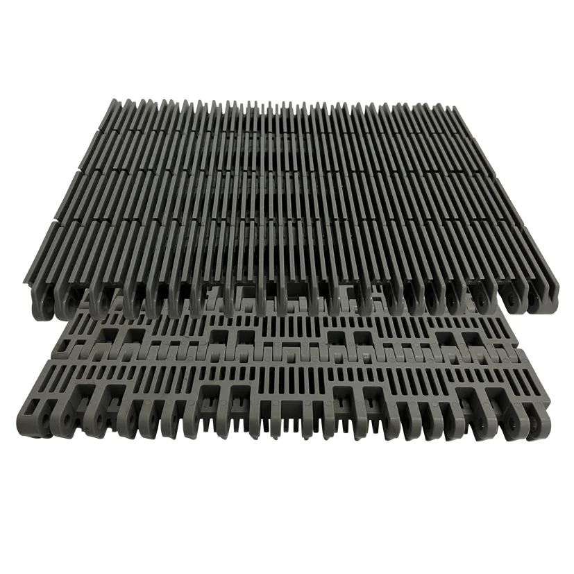 Приподнятая ребристая модульная конвейерная лента