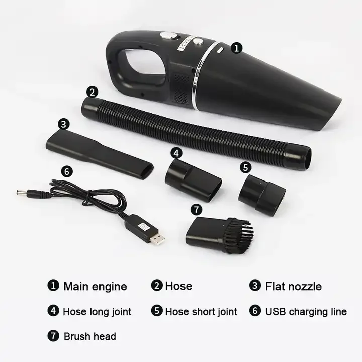 Portable Auto  Mini Strong Suction Wireless Car Vacuum Cleaner Handheld Strong Suction Cordles Rechargeable Hand Vacuum Cleaner