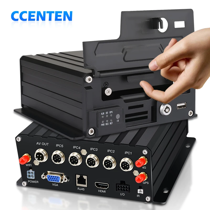 CCT MNVR car mounted 6-Channel hard disk truck mdvr recorder dual SD card 4G GPS WIFI  1080P monitoring IPC truck camera system