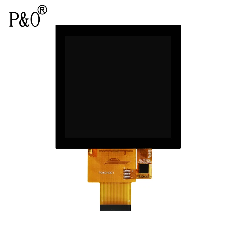 Polcd 3.97 inch 480*480 square all view angle 262k color ctp touch screen for industrial equipment