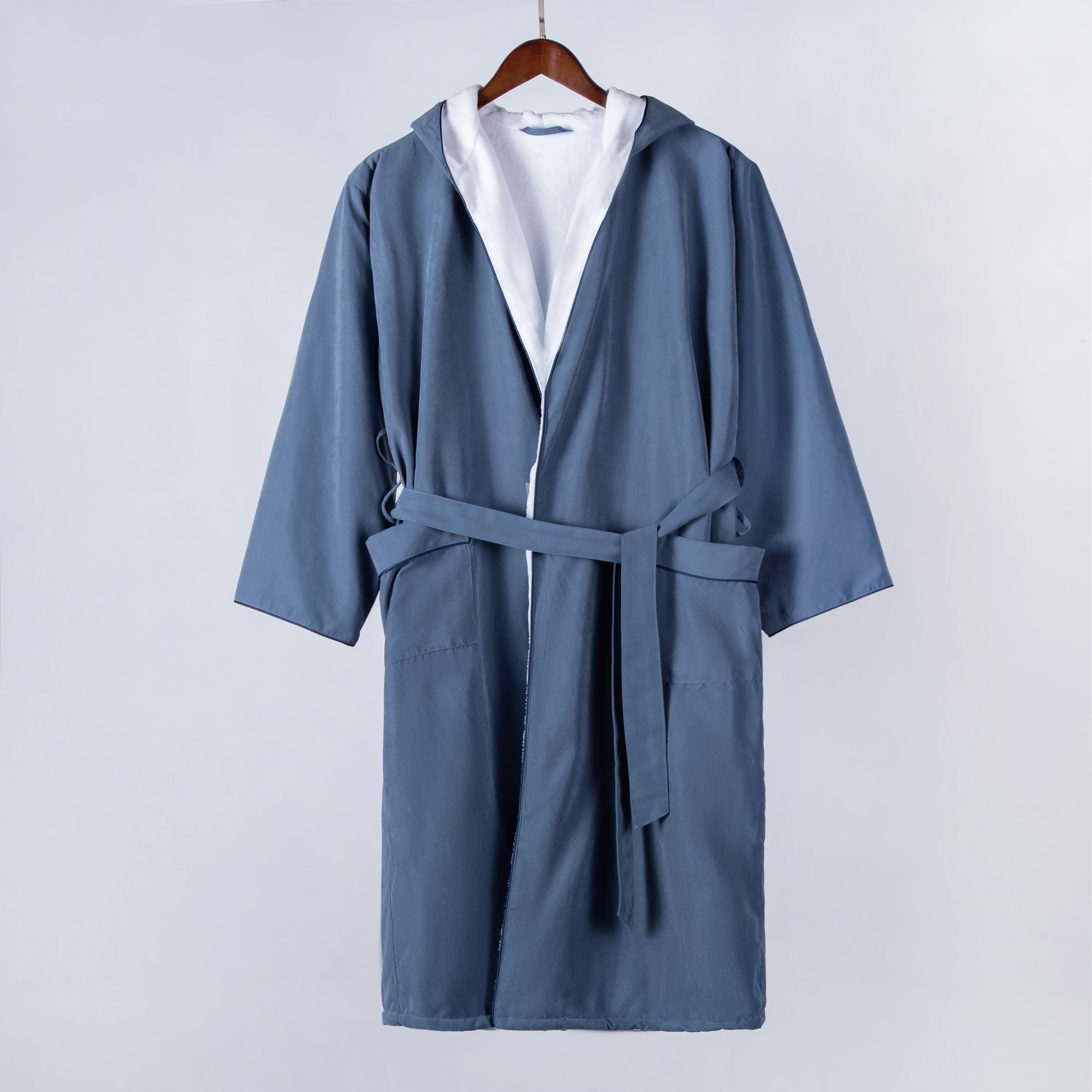 High Quality Cotton Bathrobe Unisex Double Layer Bathrobe Bamboo Terry Bathrobe Luxury Cotton