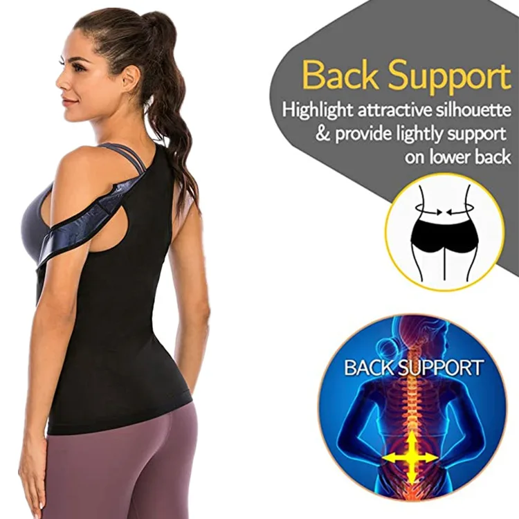 Workout Clothes Sweat Waist Trainer Shaper Vest Sauna Suits With Zipper