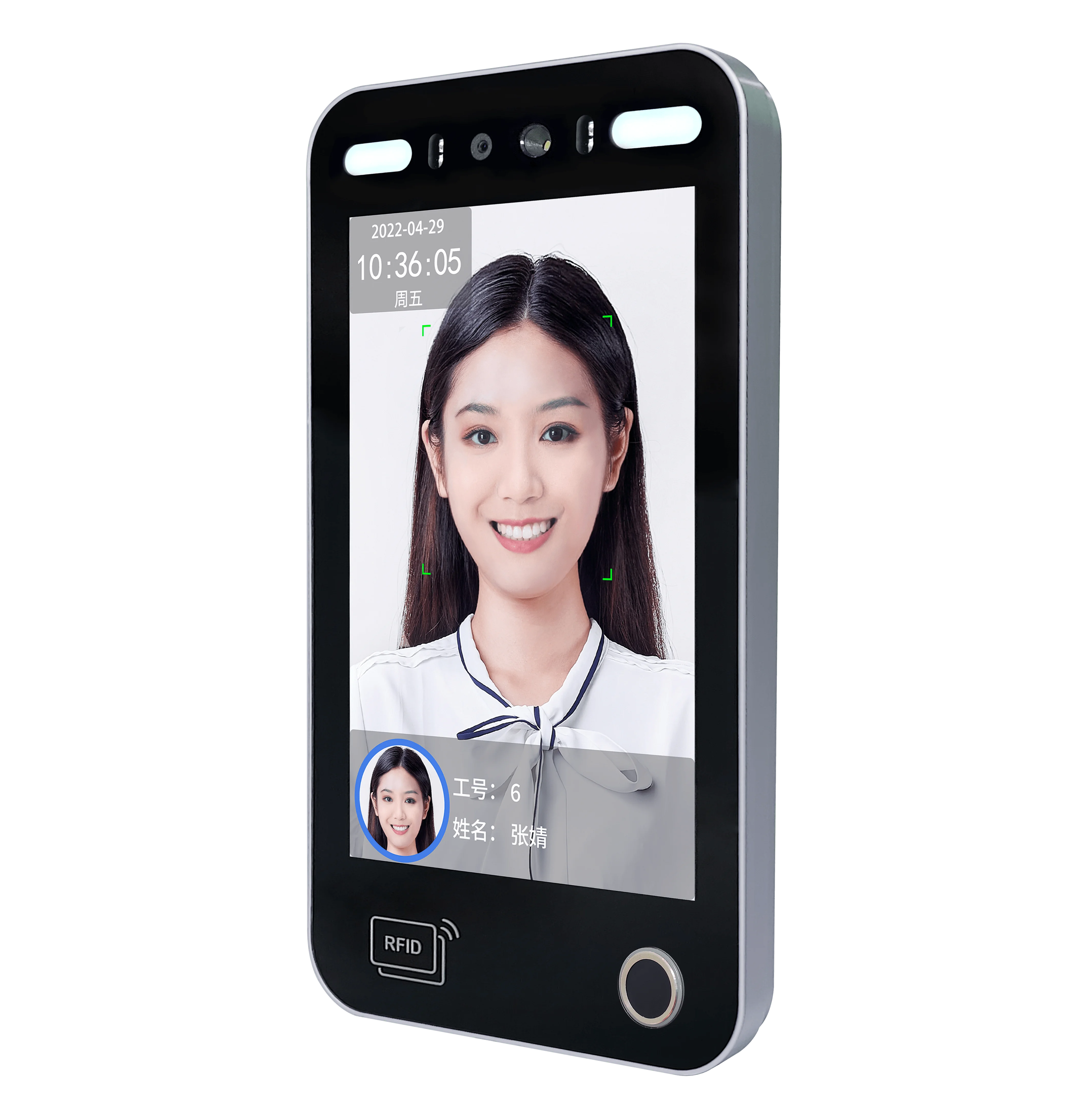 8-дюймовый терминал доступа к лицу биометрический отпечаток пальца распознавание лица контроль