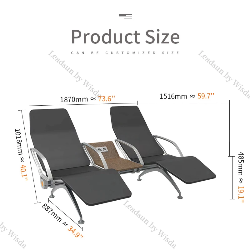 2022 High quality waiting chair hospital waiting rooms chairs  waiting chair for public area