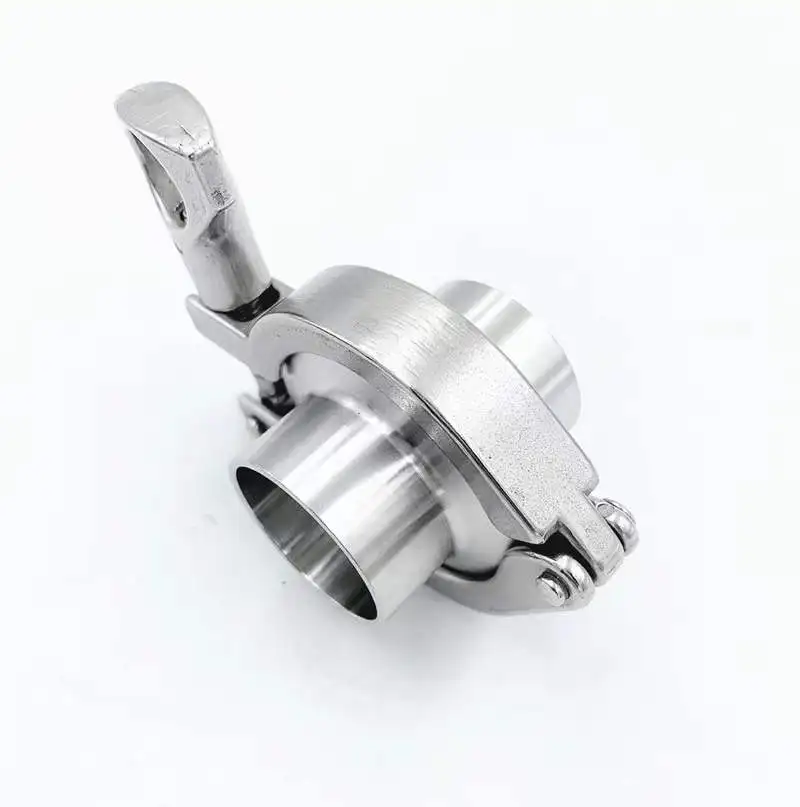 Stainless Steel Tri-Clover Pipe Clamp + 2 Pcs SUS304 Sanitary Pipe Weld Ferrule + Sanitary  Gasket