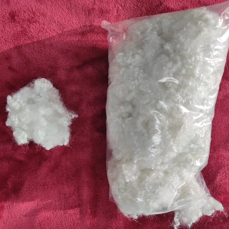 soft 7D*64mm HCS Pattern and 100% Recycled Polyester Staple Fiber for filling Polyester Fiber Manufacturers and Suppliers