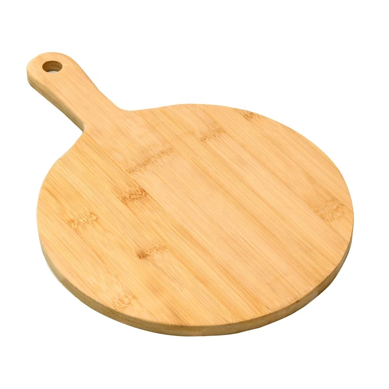 Custom size cutting board round food cutting serving board bamboo pizza board set
