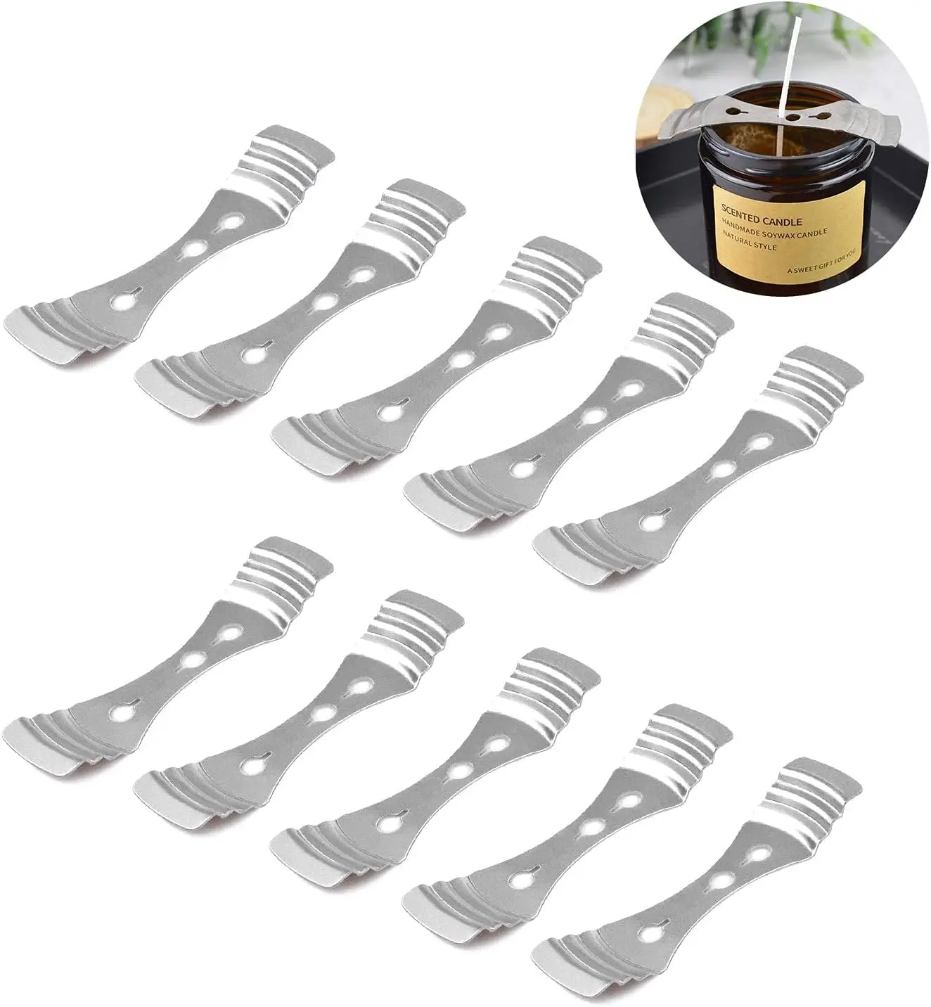 Распродажа Amazo металлические подсвечники для фитиля серебряный подсвечник из нержавеющей стали изготовления свечей TLX0057