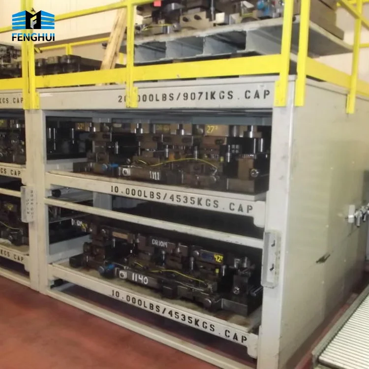 warehouse shelves Pneumatic Stamping Die Storage Roll Out Rack for mould maker heavy mould rack Customization