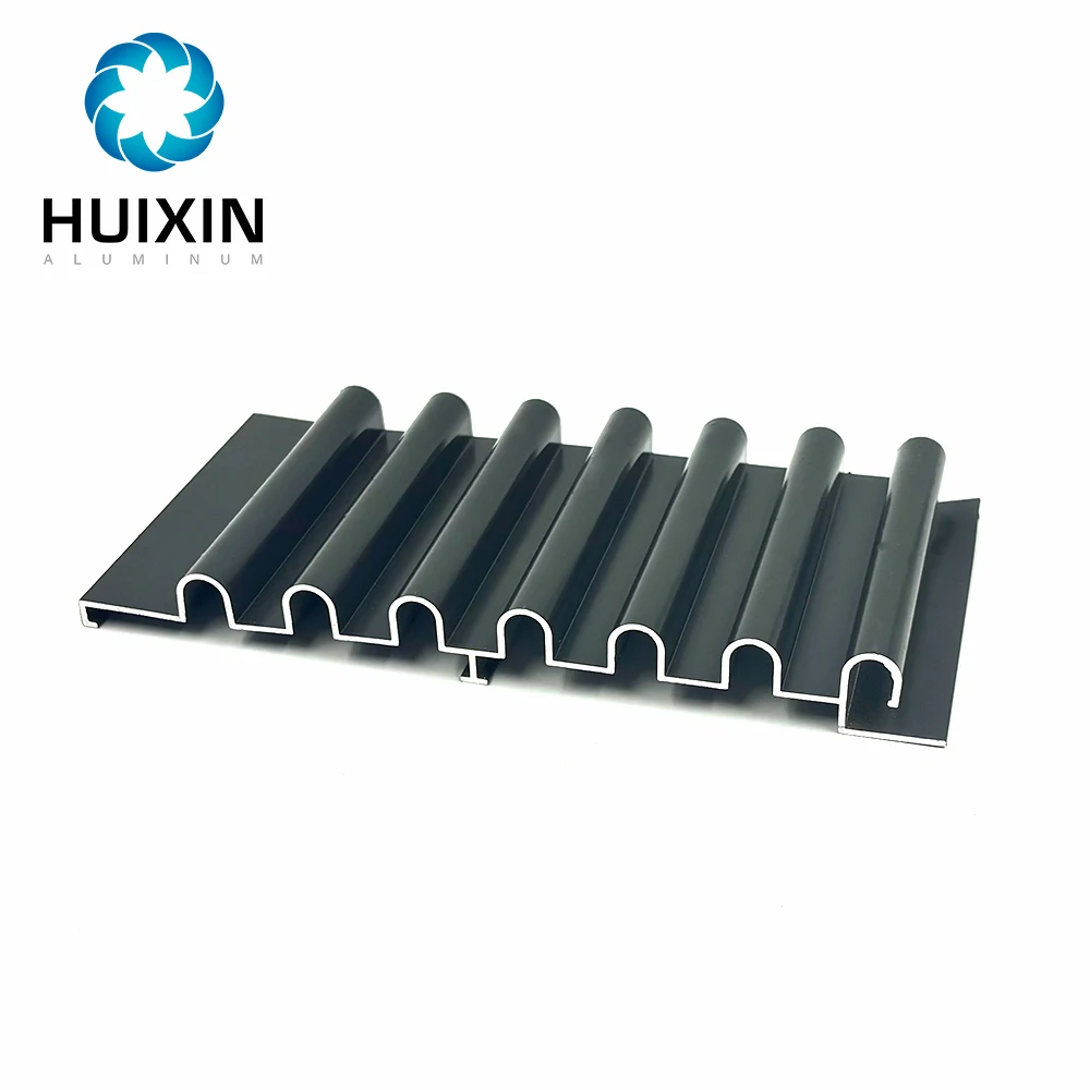 Wood Grain Powder Coating Timber Look Aluminum Exterior Cladding Wall Panel Profile