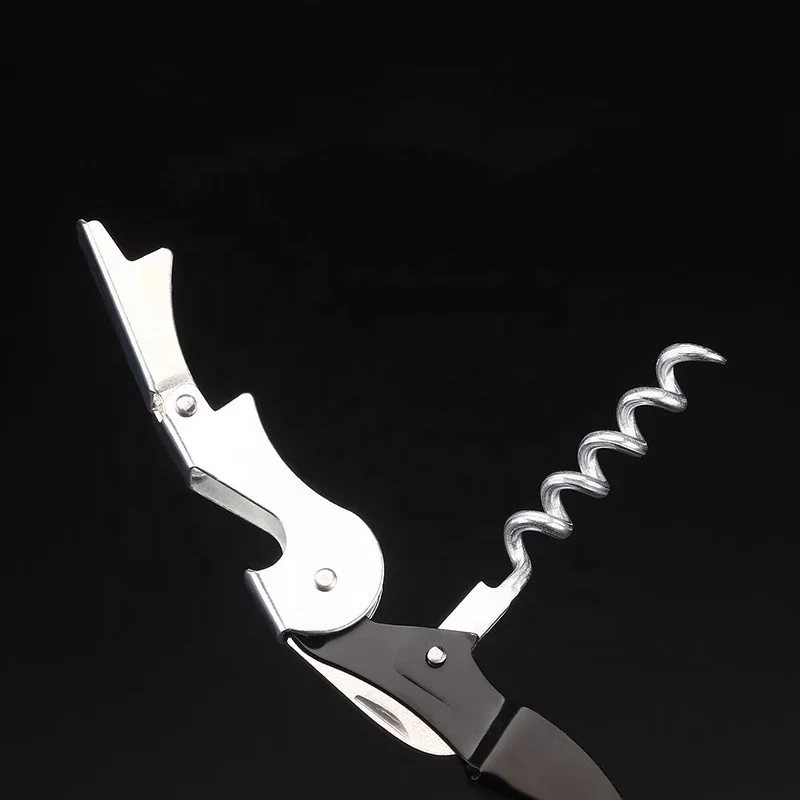 Personalised bar stainless steel beer bottle opener metal portable corkscrew wine bottle opener corkscrew opener 2 in1
