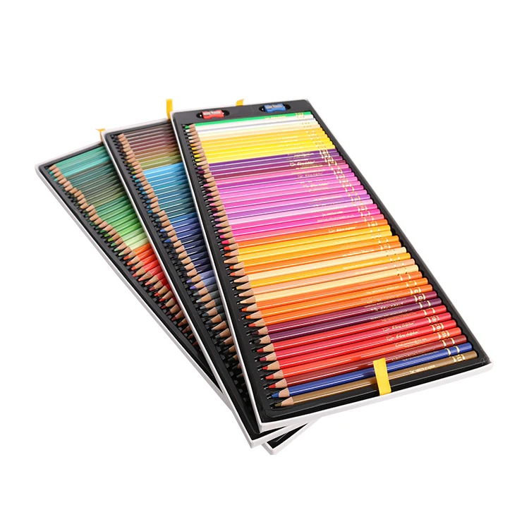 Amazon 150 120 polychromos-волоконные ролики оптом черные деревянные цветные карандаши с