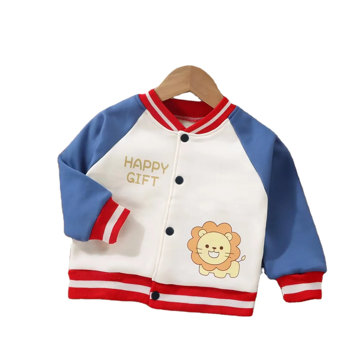 0-10 Years Old Children Fleece Boys And Girls Outdoor Sports Sweater Casual Baseball Uniform