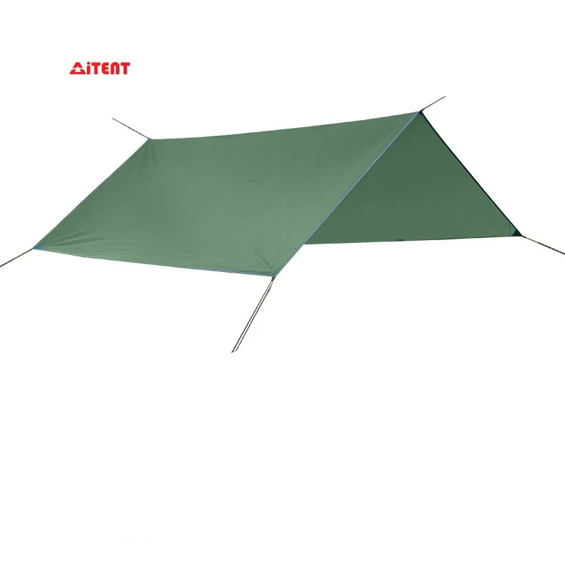 Outdoor supplies travel rainproof sunscreen picnic dinner coated silver four-corner canopy outdoor