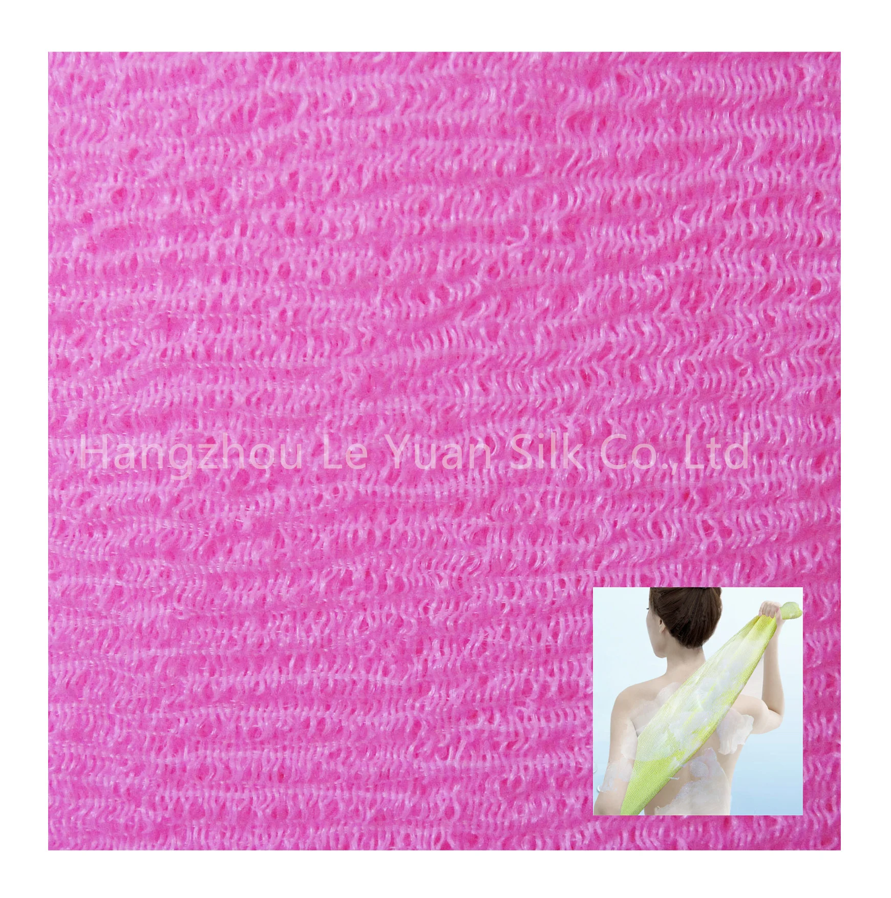 Colorful Skin Exfoliating Bath Towel Cloth Nylon Fabric Wash Cloth Towel Fabric Customize Color