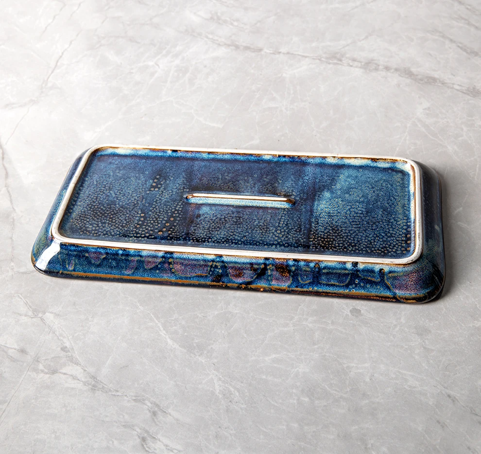 Керамическая посуда южнокорейские тарелки для суши фарфоровые причудливые синие реактивные пижамы