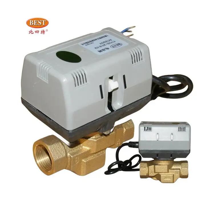 Valves  C700 220V 24V 12V AC DC 2 way 3 way Motorized Actuator Fan Coil DN15 DN25 motorized electric valve