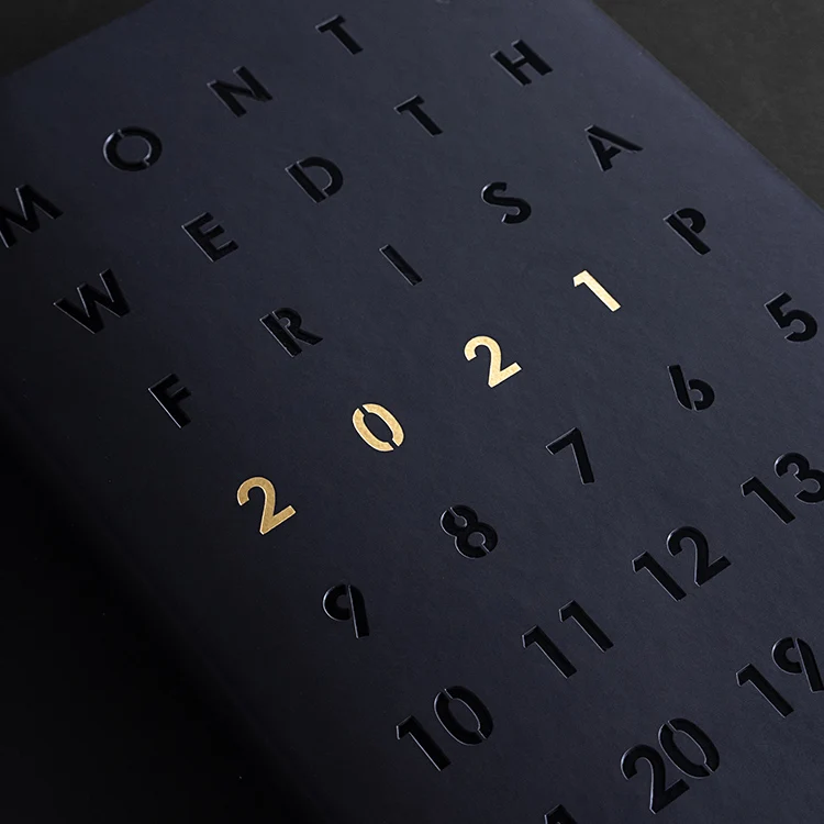 
2020 a5 custom printed pu leather calendar monthly weekly day daily organizer planner 