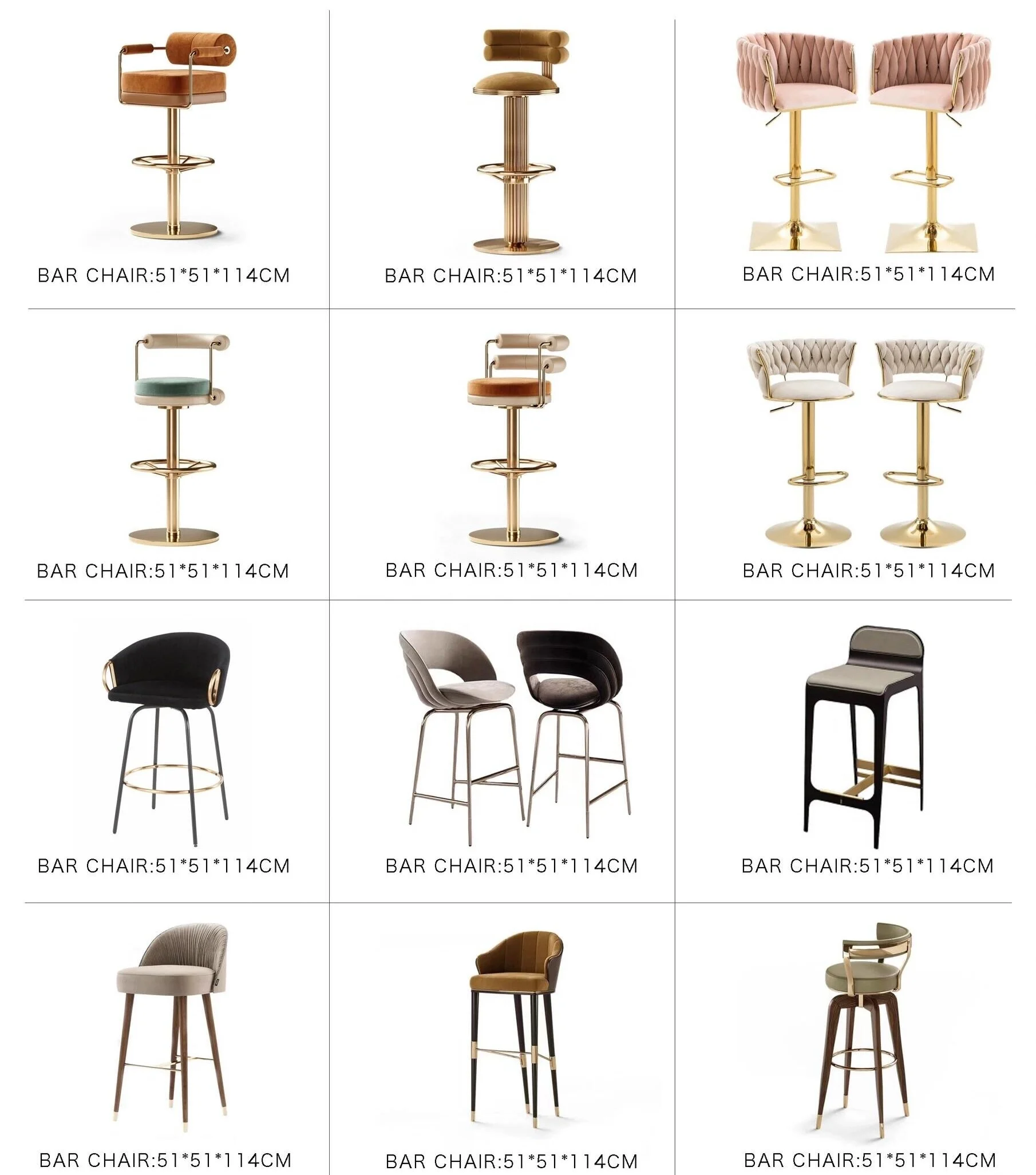 New arrival outdoor metal counter height bar stool black comfortable velvet barstool chair for kitchen restaurant and bars