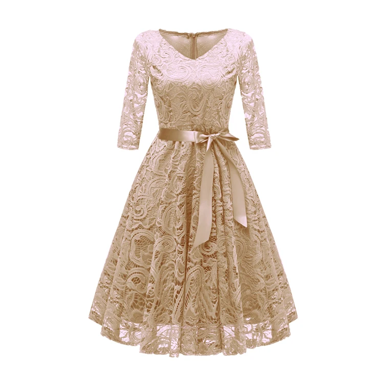 Wholesale Latest Summer Party Dress Design for Women with Belt From China