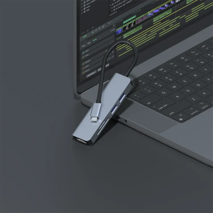 High Quality USB 3.0 USB 2.0 SD TF HDMI 5 in 1 Type C Hub 5 in 1 Hub for Laptop