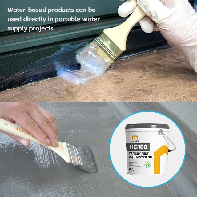Modern Liquid Polymer Waterproof Coatings construction transparent glue waterproofing used on floor