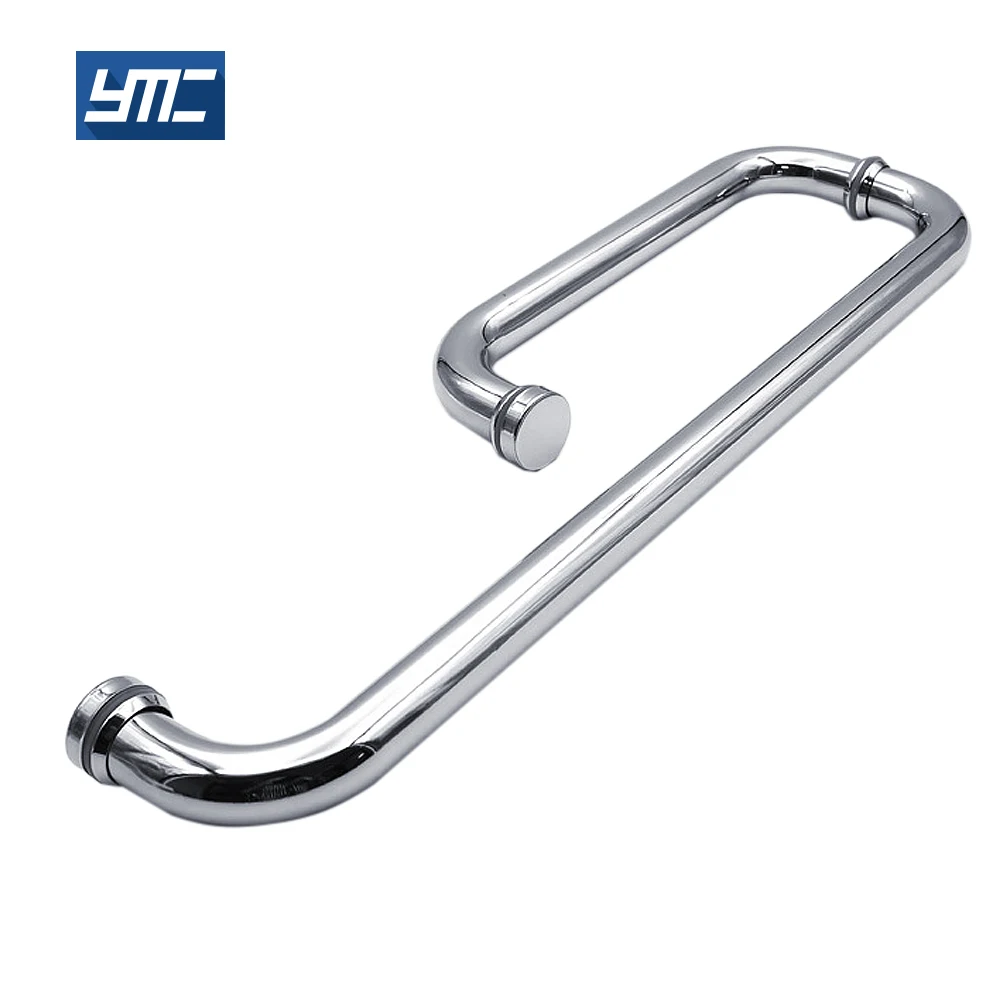 High quality twol bar Stainless Steel shower door handle bathroom glass pull door handle