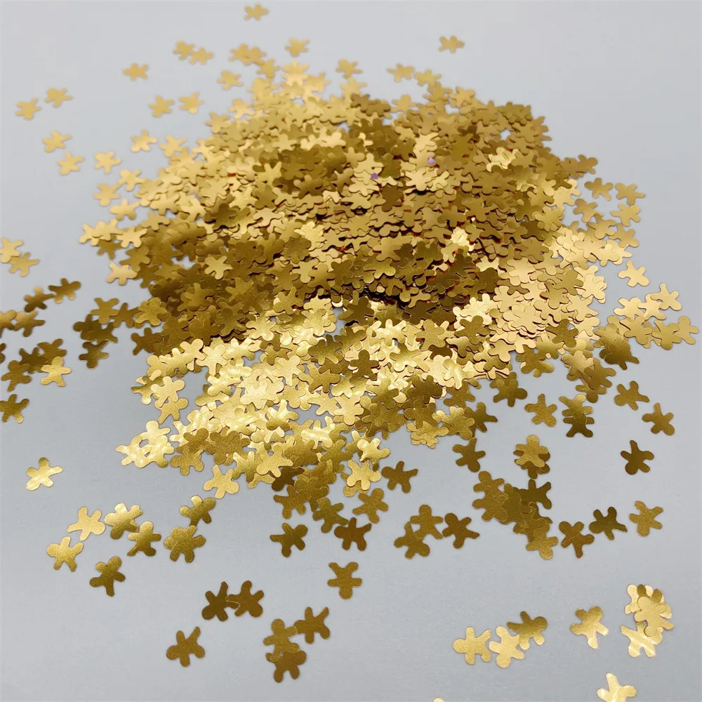 Wholesale 1kg/lot Gingerbread Man Glitter Sequins Christmas Party DIY Decoration Handmade Craft Glitter Home Ornament Accessory
