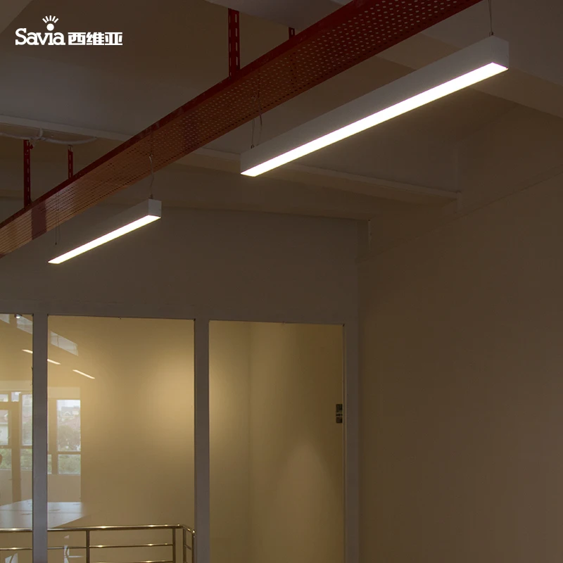 
Savia Aluminum 1.2m 4ft 36W LED Suspension Linear Pendant Light Ceiling Hanging Linear Lamp Commercial Office Lighting fixture 