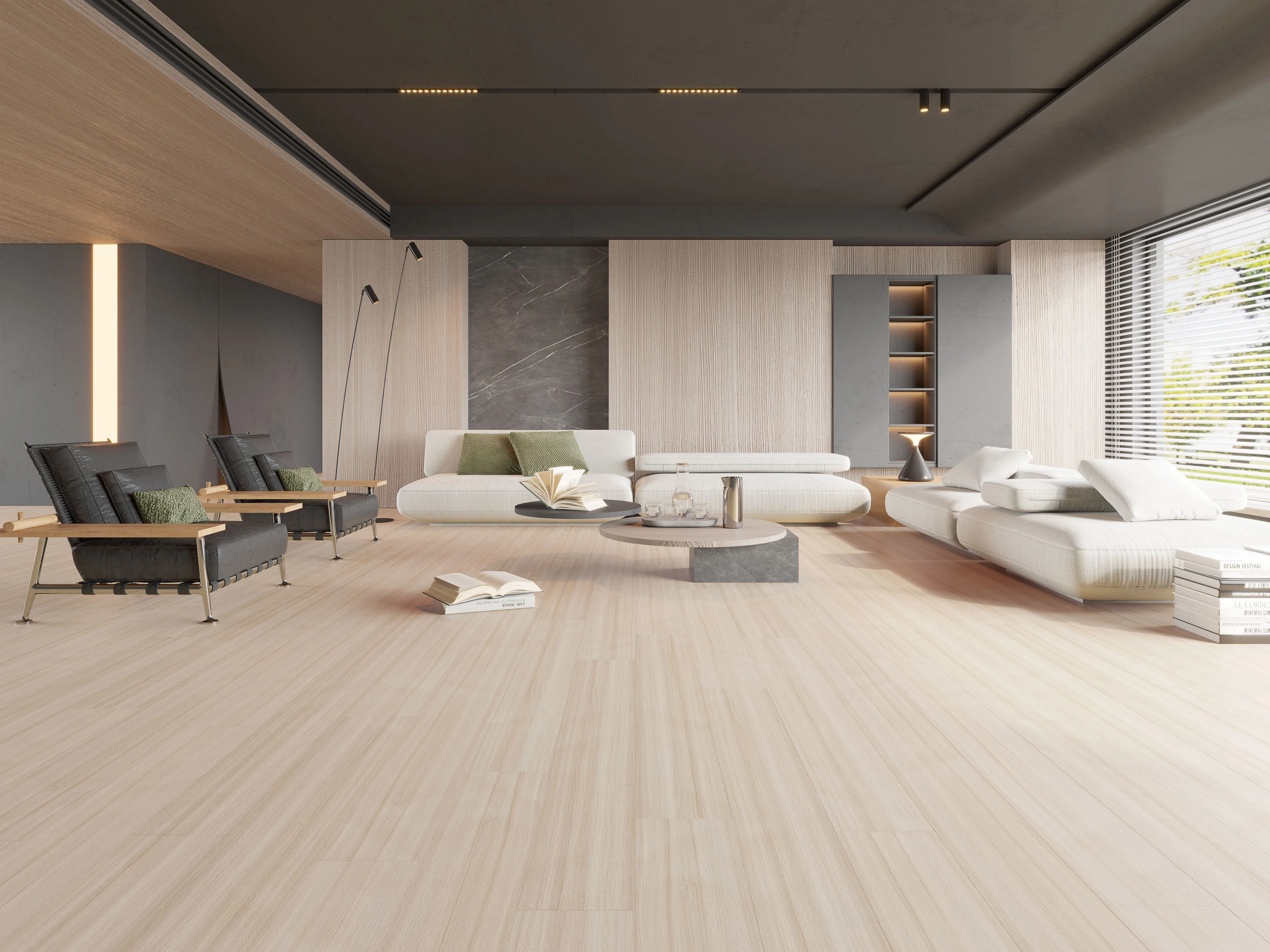 Spc Vinyl Floor Coverings Anti-Slip 2mm/3mm/8mm Plastic Flooring Easy Click Lock Home Office Hospital Living Room Grain Parquet