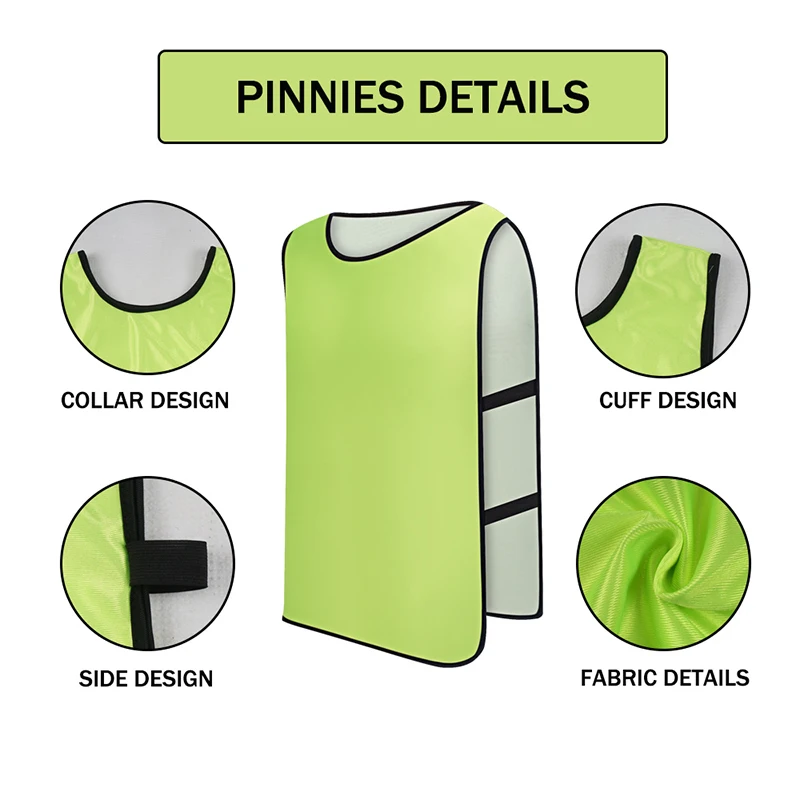 Cheap Custom reversable basketball pinnies soccer training bibs with logo printed