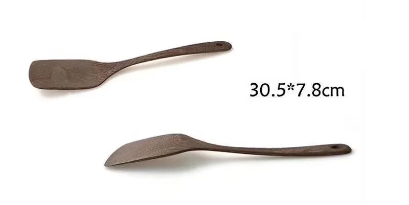 Wooden utensils for kitchen handmade natural wenge cooking spoon spatula for nonstick cookware