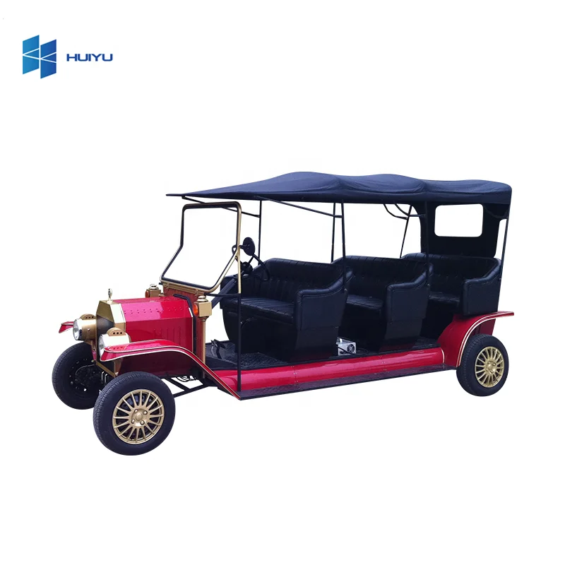 New car Local city park team tour electric classic car