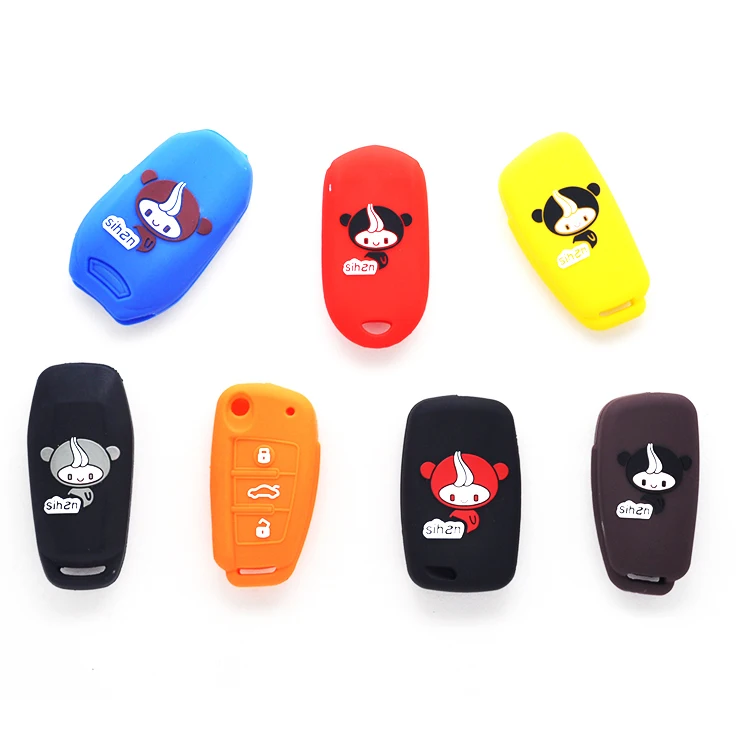China OEM Manufacturer Custom Logo Custom Colors Wholesale Protective Silicone Rubber Car Key Case Cover