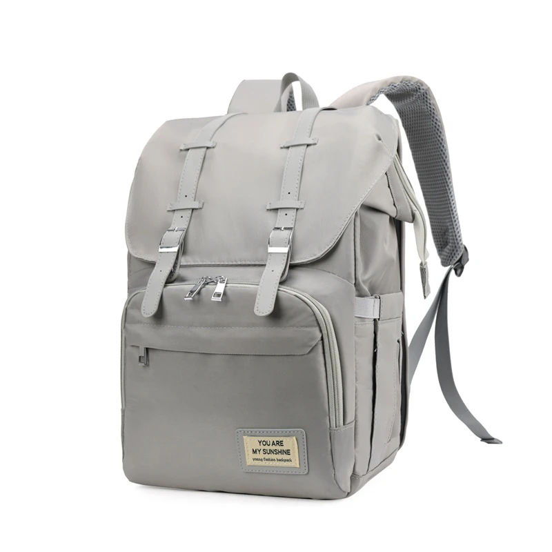 Functional shoulder baby pack bag BPA free outdoor travel practical mother USB mommy diaper backpack with bed changing station