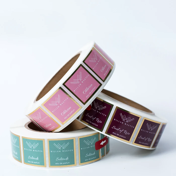 Custom Printing Self Adhesive Synthetic Paper Labels Stickers for Perfume Bottle