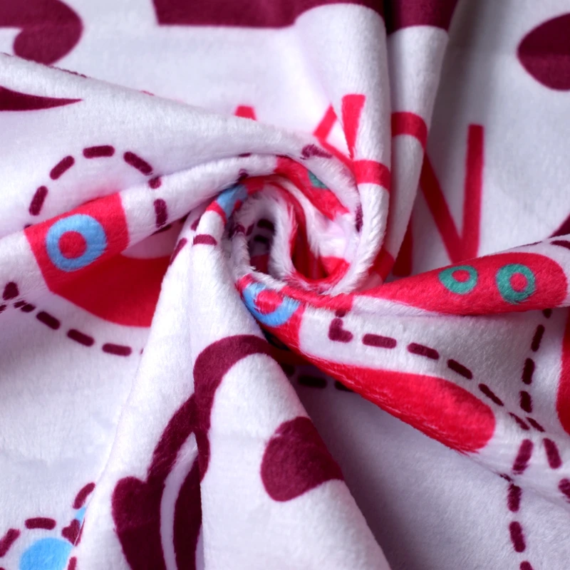 custom carton design printing minky fabric Flannel Coral velvet Lamb cashmere Crystal velvet squish plush fabric