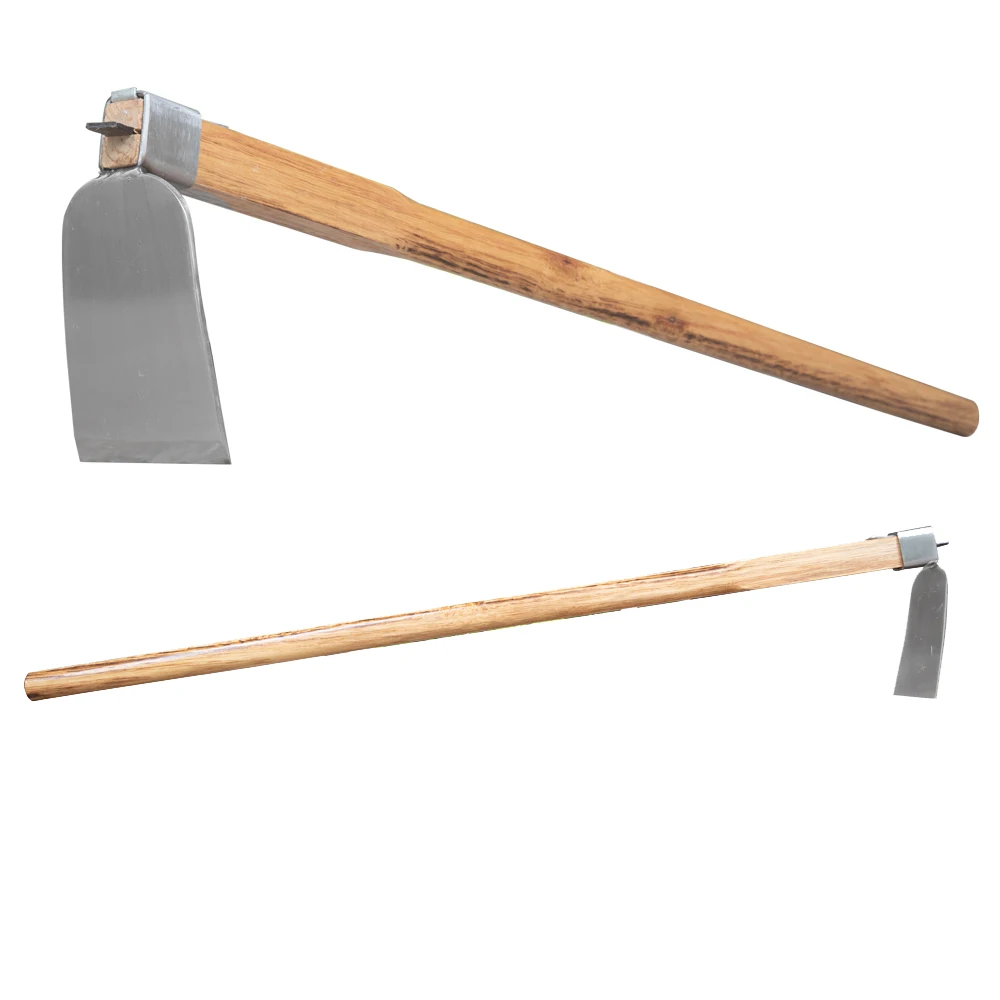Hot Selling Hoe Hardwood Long Handle Carbon Wide Head Gardening Made Of Stainless Steel Wooden Hoe