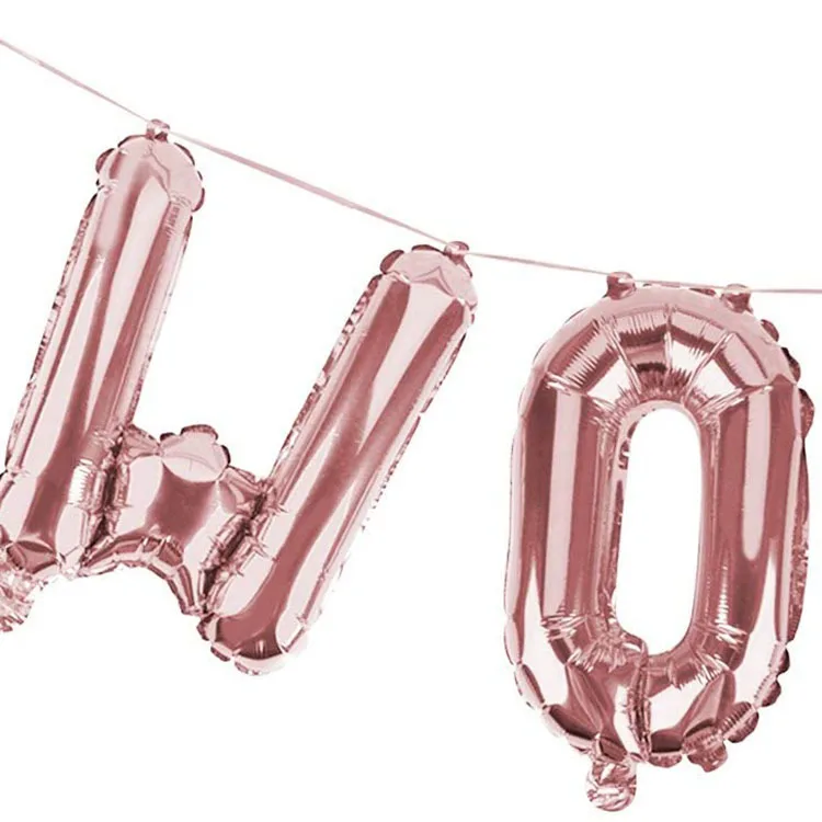 Hot sale WOOF Letter Balloons Paw Print Decorations Balloons set Pet rose gold Birthday Hat and banner or Dog Birthday set