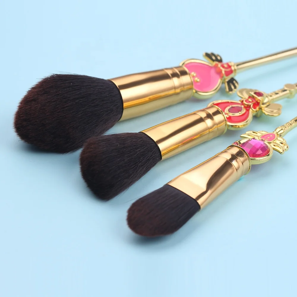 
Dropshipping Make Up Accessories 2021 Maquillaje Brochas Gold 8 Pcs Anime Sailor Moon Makeup Brush Set Beauty Supplies Cosmetic 
