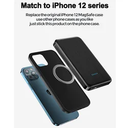 Factory new products  magnetic wireless 5000mah  power bank fast  charger for iphone 13