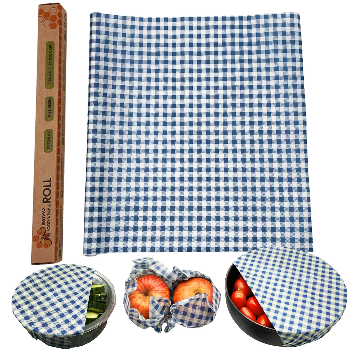 Hot Sale beeswax food wrap roll Reusable reusable beeswax food wrap Organic beeswax food wrap set