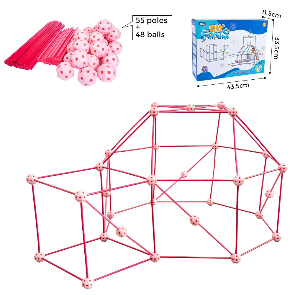 amazon best for kid fort building kit pink princess castle playhouse outdoor indoor teepee children play tent