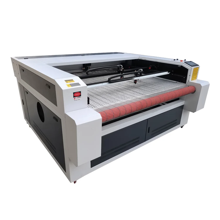 auto feeding fabric leather  laser cutting machine   double heads  co2 laser engraving  machine 1610 /1612