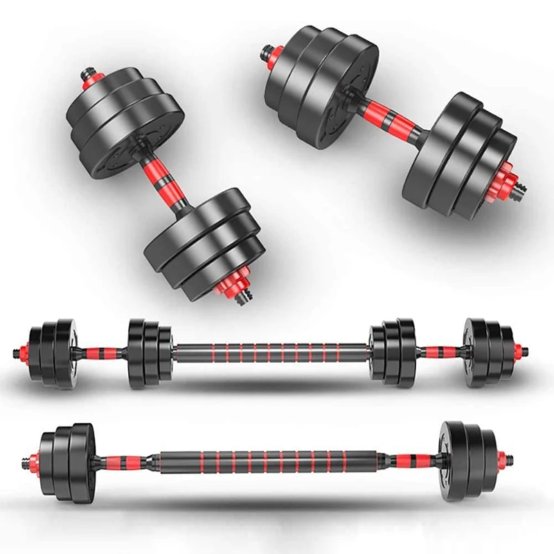 Buy Cheap Gym Equipment Fitness Adjustable Rubber Coated Steel Weight Dumbbell,40kg Home Combination Barbell Dumbbell Set.