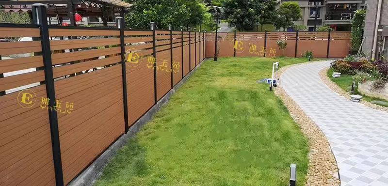 WPC Wood Plastic Composite Laser Cut Outdoor Metal Fence Panel Privacy Screen Decorative Screens Divider For Garden Fence