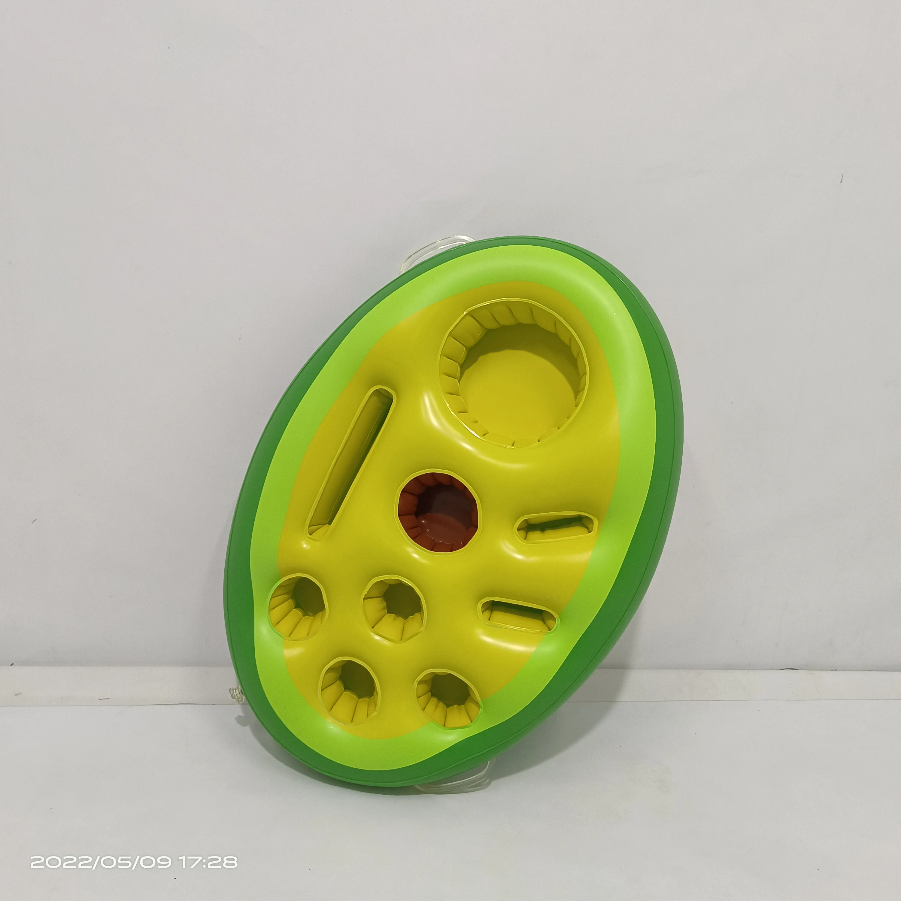 Custom inflatable avocado pool float drink holder for pool&hot tub