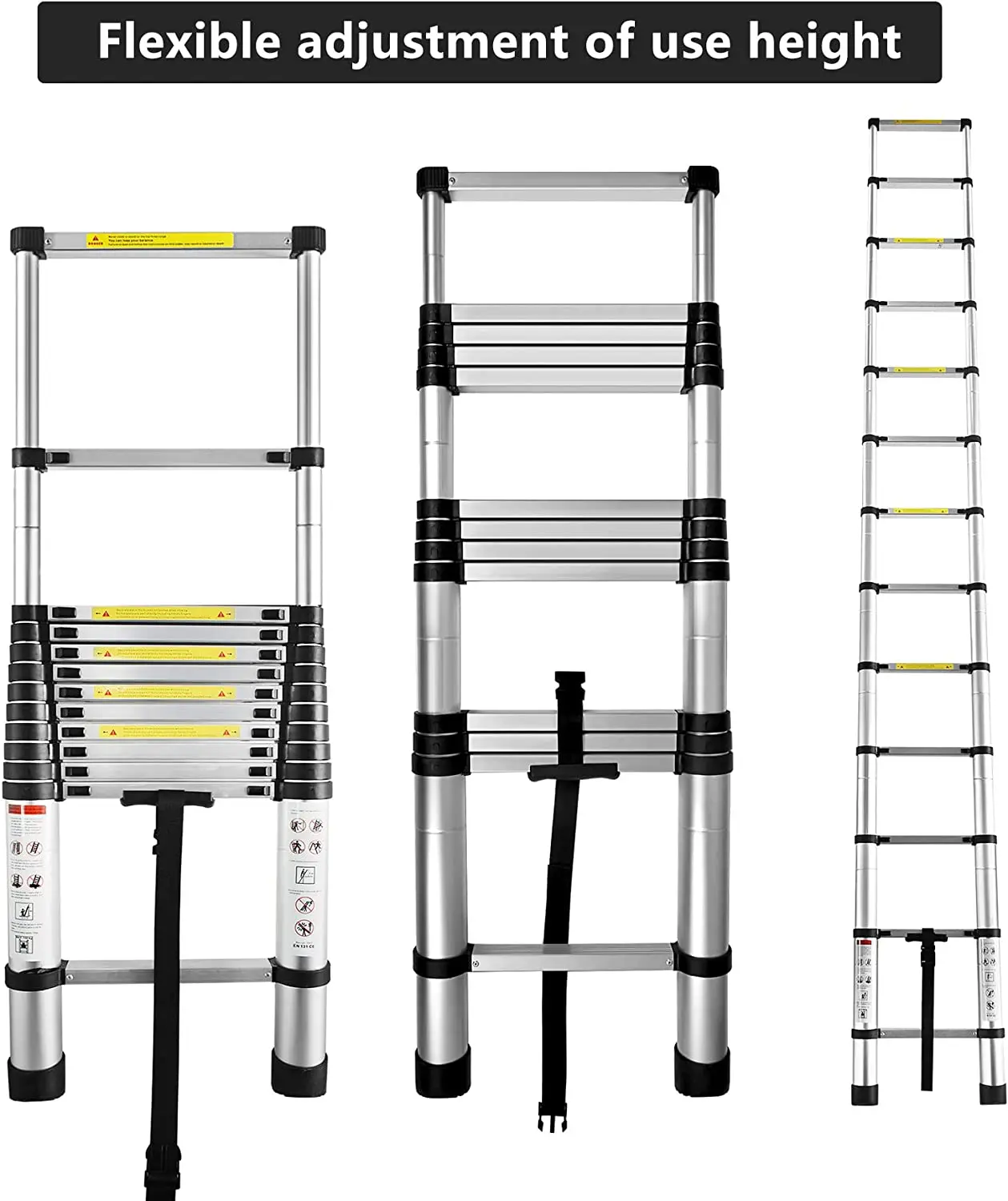 12.5FT Aluminium Single Telescopic Ladder Manufacture