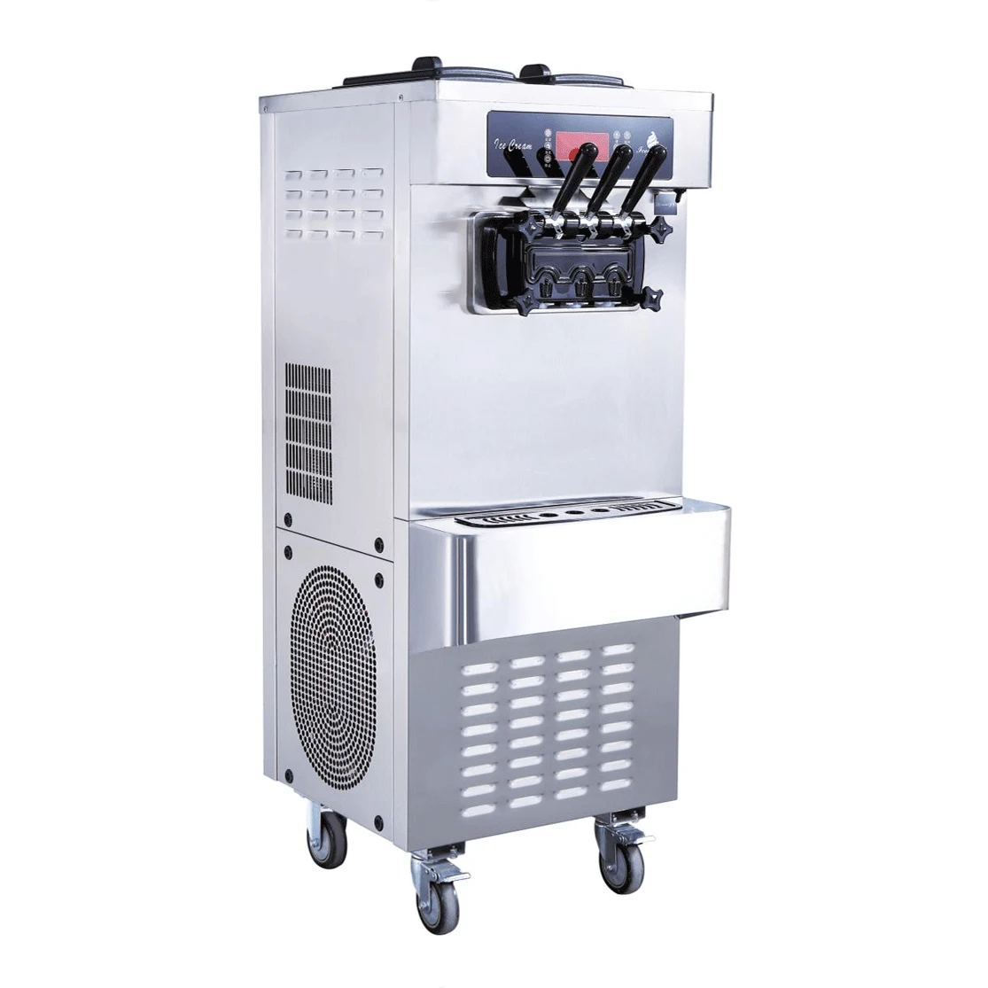 Ice Cream Making Machine Professional Commercial Automatic Icecream Maker 3 Flavor Soft Serve Ice Cream Machine For Business